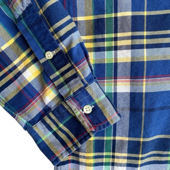 Ralph Lauren Cotton Plaid Button Down Shirt Casual Preppy Small Pony Embroidery - Picture 8 of 16